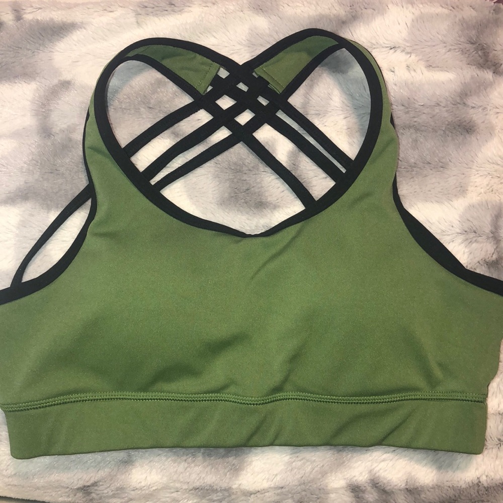 Army Green Sports Bra